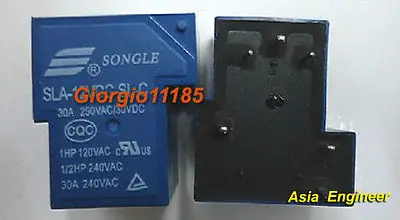 

1pc T90 Coil Relay 9VDC 30A 250VAC 30VDC 6 pin 1NO 1NC SLA-09VDC-SL-C PCB Type