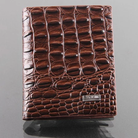 Модный новый качественный кожаный роскошный стильный мужской кошелек кофе