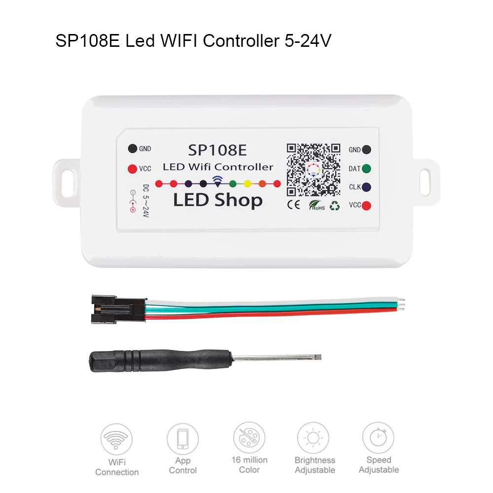 5 24 В ws2811 ws2812 контроллер Bluetooth музыка Wifi RF мини пиксельный для светодиодной