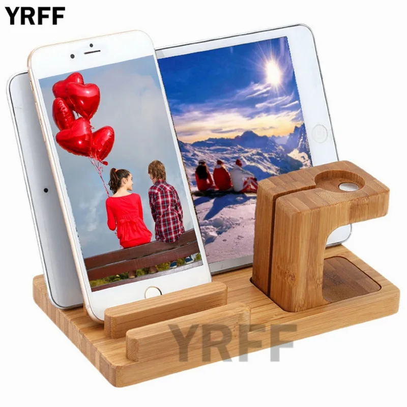 Настольная подставка из бамбукового дерева для iPad планшетов кронштейнов док