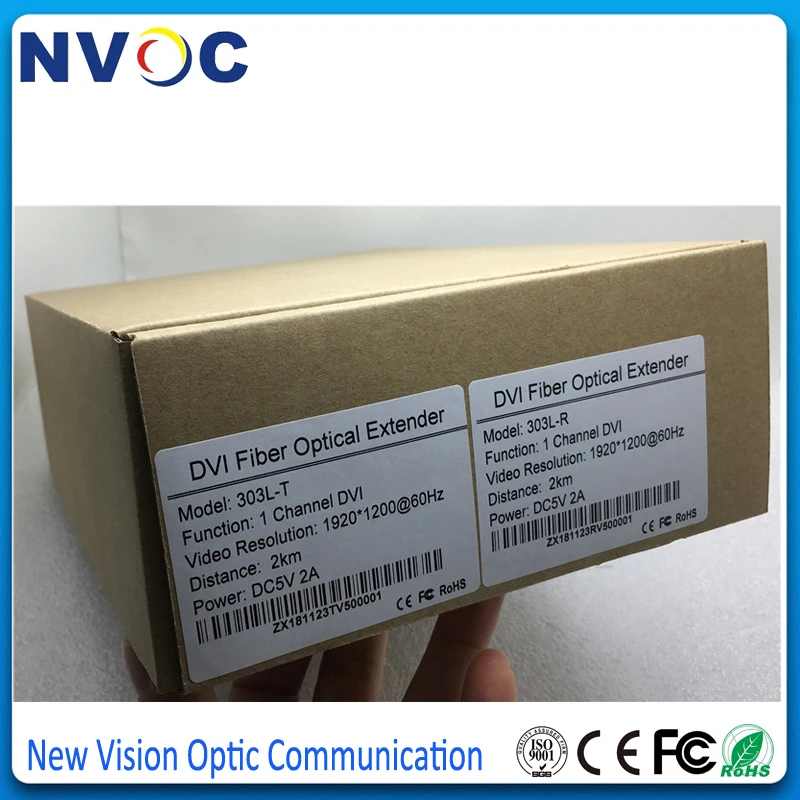 DVI волоконный расширитель передатчик и приемник копия EDID в одном режиме 10G SFP 2 км