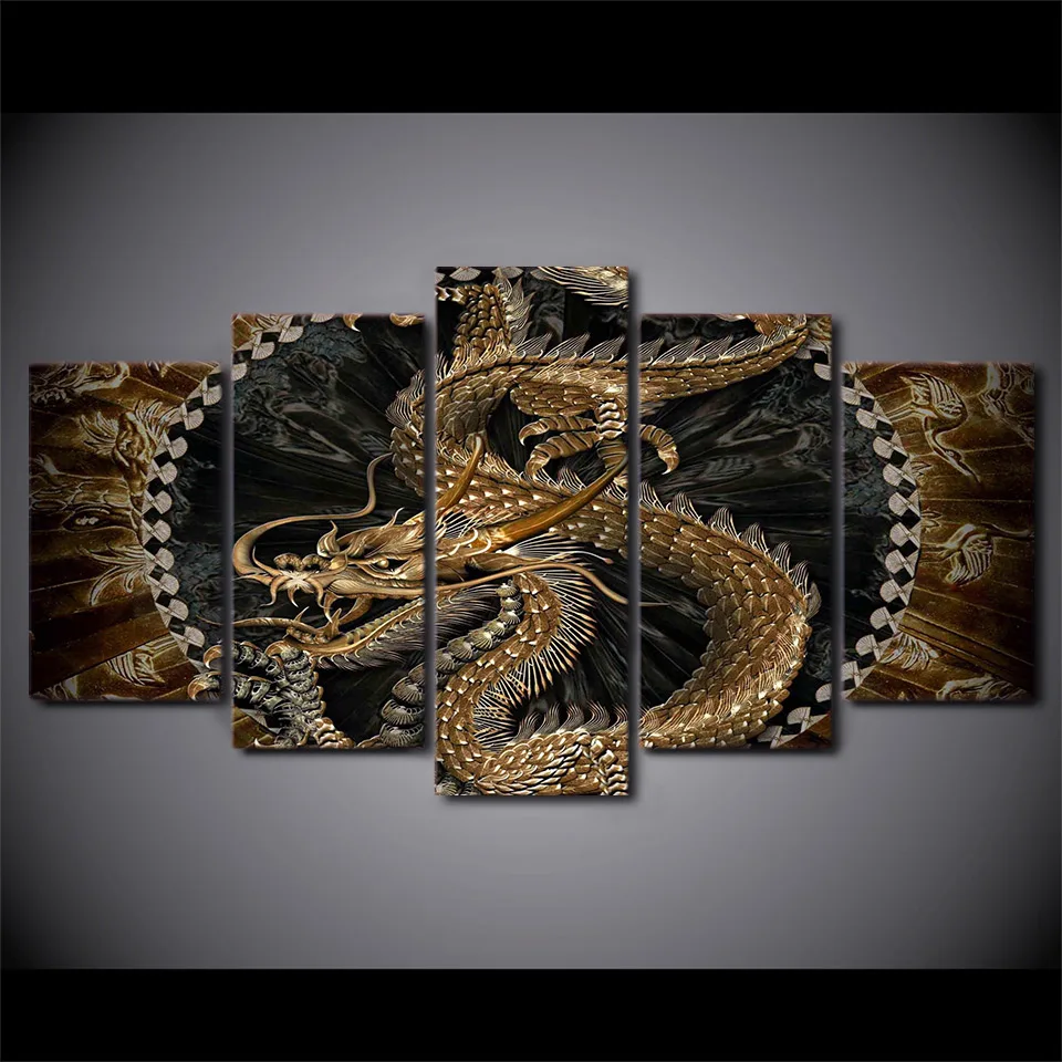 

HD Printed 5 piece canvas art chinese dragon painting livingroom decor wall canvas art Free shipping/ee-4567