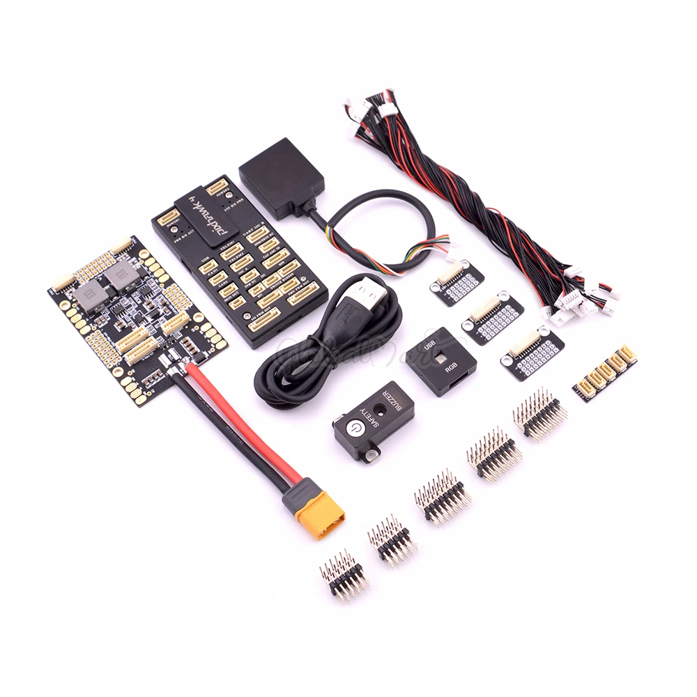Pixhawk 4 PX4 плата управления питанием полета M8N gps RGB PPM IEC 433 МГц/915 МГц 100 мВт Телеметрия с OTG кабелем комбо комплект