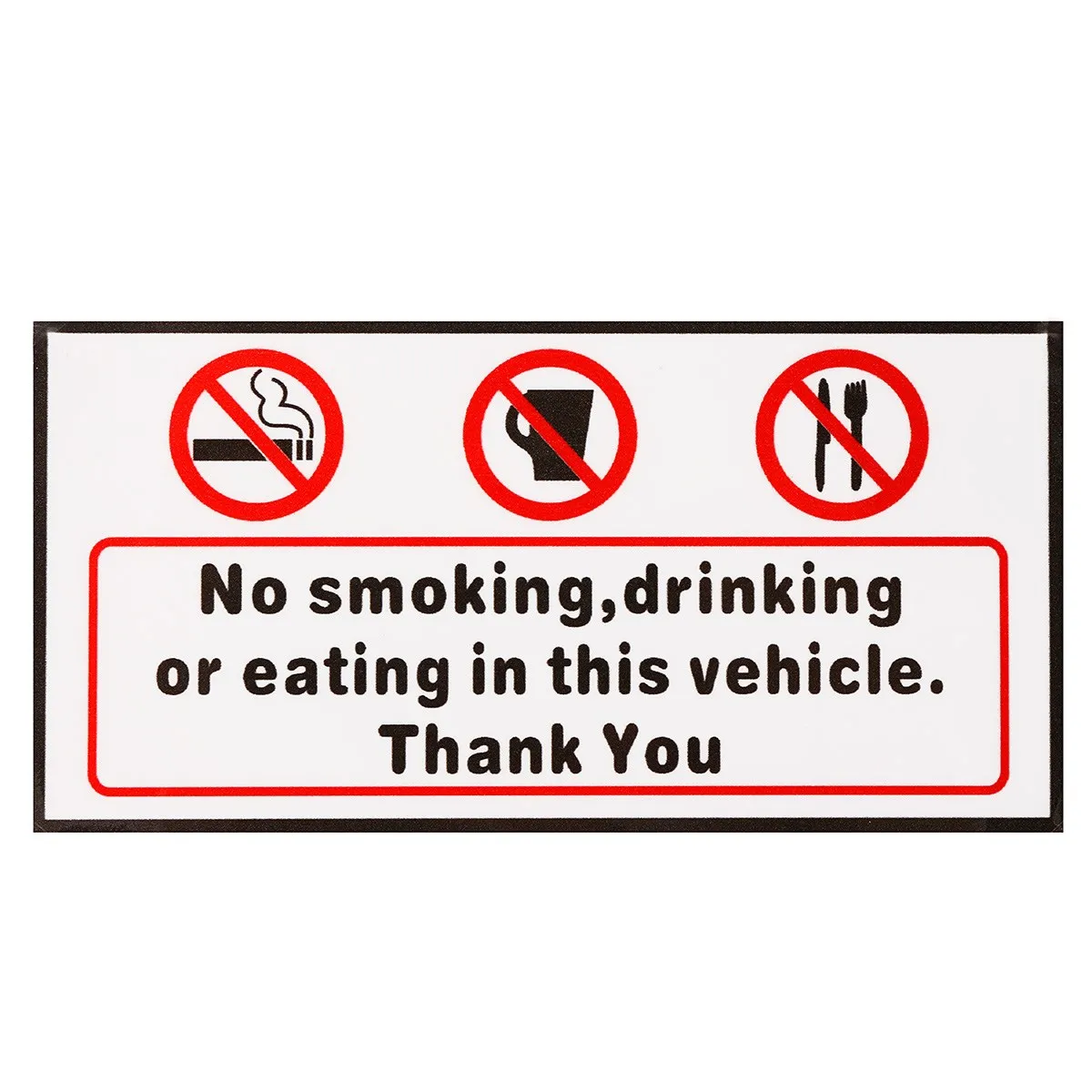 Слова не курить употребления алкоголя в этом VECHICLE благодарим Вас наклейки