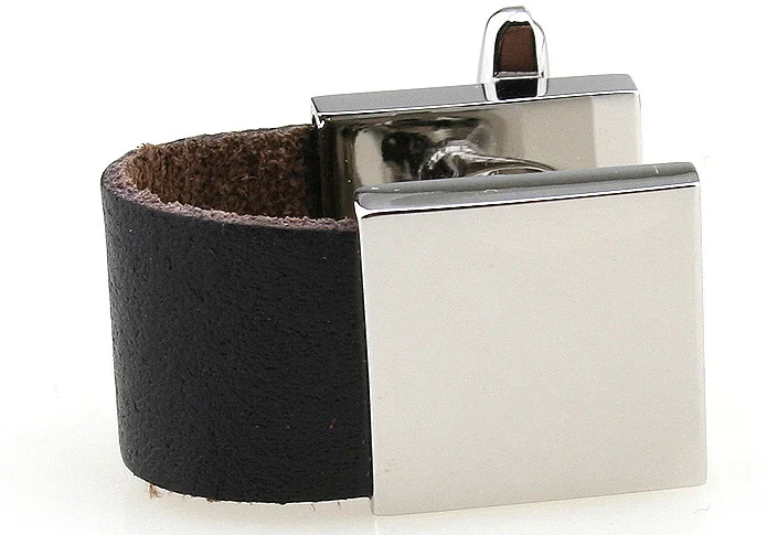 Запонки мужские ювелирные запонки черные кожаные французская рубашка для мужчин