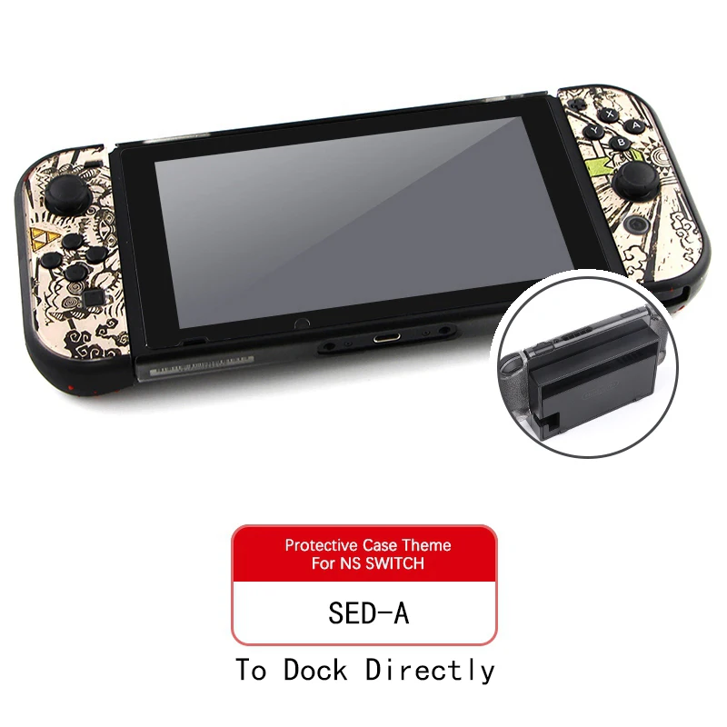 Joy-con Тонкий защитный жесткий чехол, противоскользящий корпус, 3 части, дизайн, разделен для NS Zend Switch(прямая стыковка
