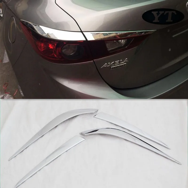 Авто задний светильник, рамка лампы для mazda 3 sedan, abs хром, авто аксессуары,. 4 шт