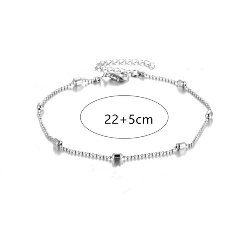 SILVER Простые женские браслеты на босую ногу, вязаные крючком сандалии, ювелирные изделия для ног, новые браслеты на ногу, браслеты на лодыжки для женщин, цепочка на ногу - Окраска металла: SILVER