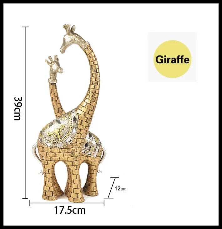 Жираф украшения Европейский Стиль смолы аксессуары для дома ретро фигурка