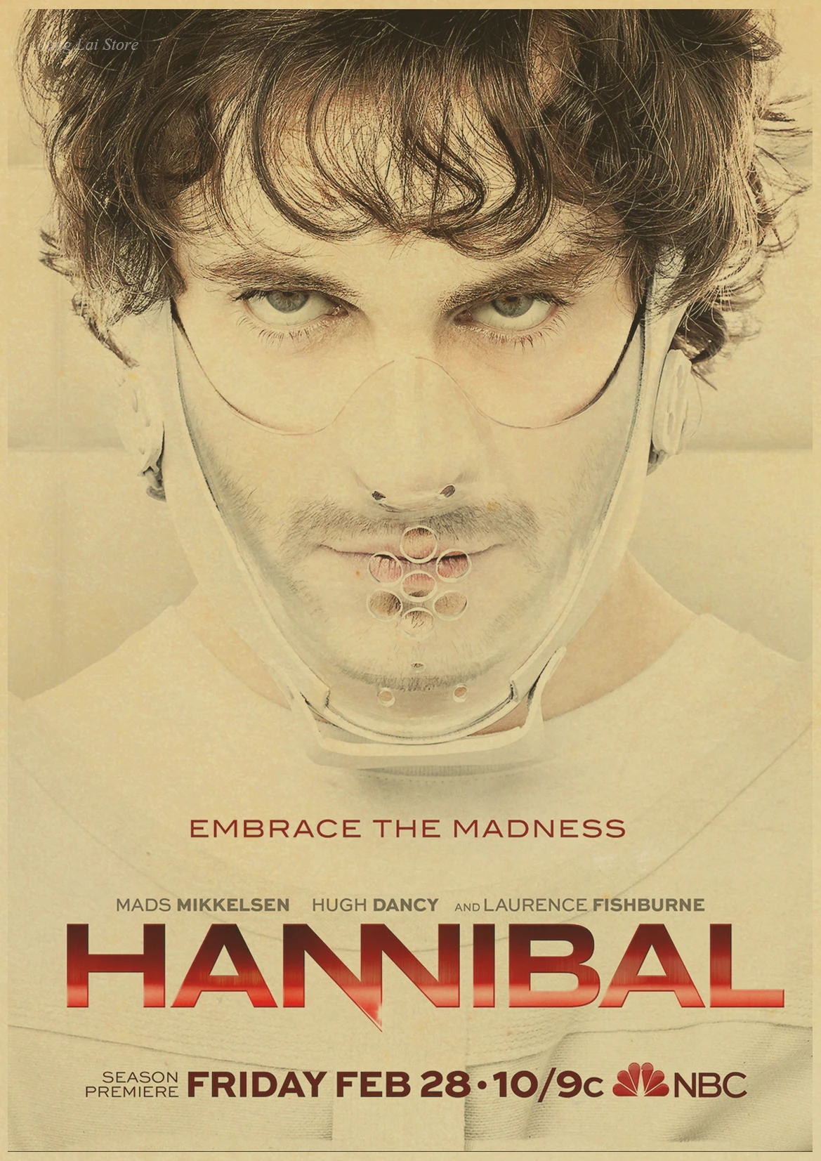 Hannibal плакат декоративная крафт-бумага живопись Макс микелсен Хью данси ужас триллер Хэллоуин живопись Ретро плакат - Цвет: K126