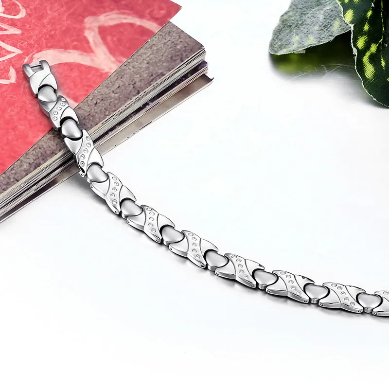 8 66 дюймов Новые женские ювелирные изделия Сердце Гольф браслет из нержавеющей