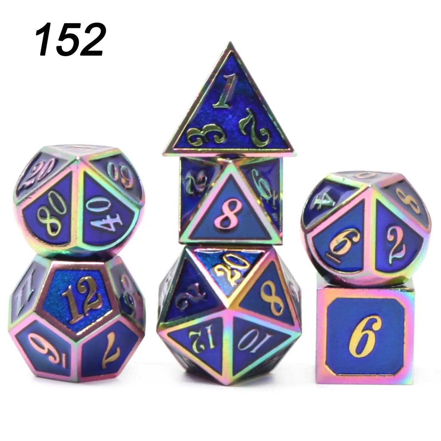 Chengshuo игральные кости DND Металл РГП набор многогранных Подземелья и Драконы d20 10 8 12 настольная игра цинковый сплав Серебристые цифровые кубики узор - Цвет: 152