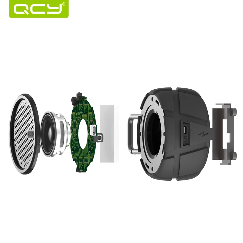 QCY BOX2 Mini Outdoor Portable 4.2 Wireless Bluetooth Speaker IPX7 Waterproof stereo sound with Mic for all phones PC | Электроника