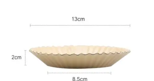 13cm Yellow NOOLIM японский стиль с волнистым краем эмаль десертное блюдо круглая ложка для торта блюдо закуска десертная тарелка посуда кухонные продукты - Цвет: 13cm Yellow