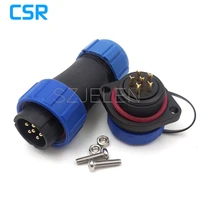 sp2110 ip68 electrical waterproof welding cable connectors 6 pin male and female screws panel mounting waterproof connector