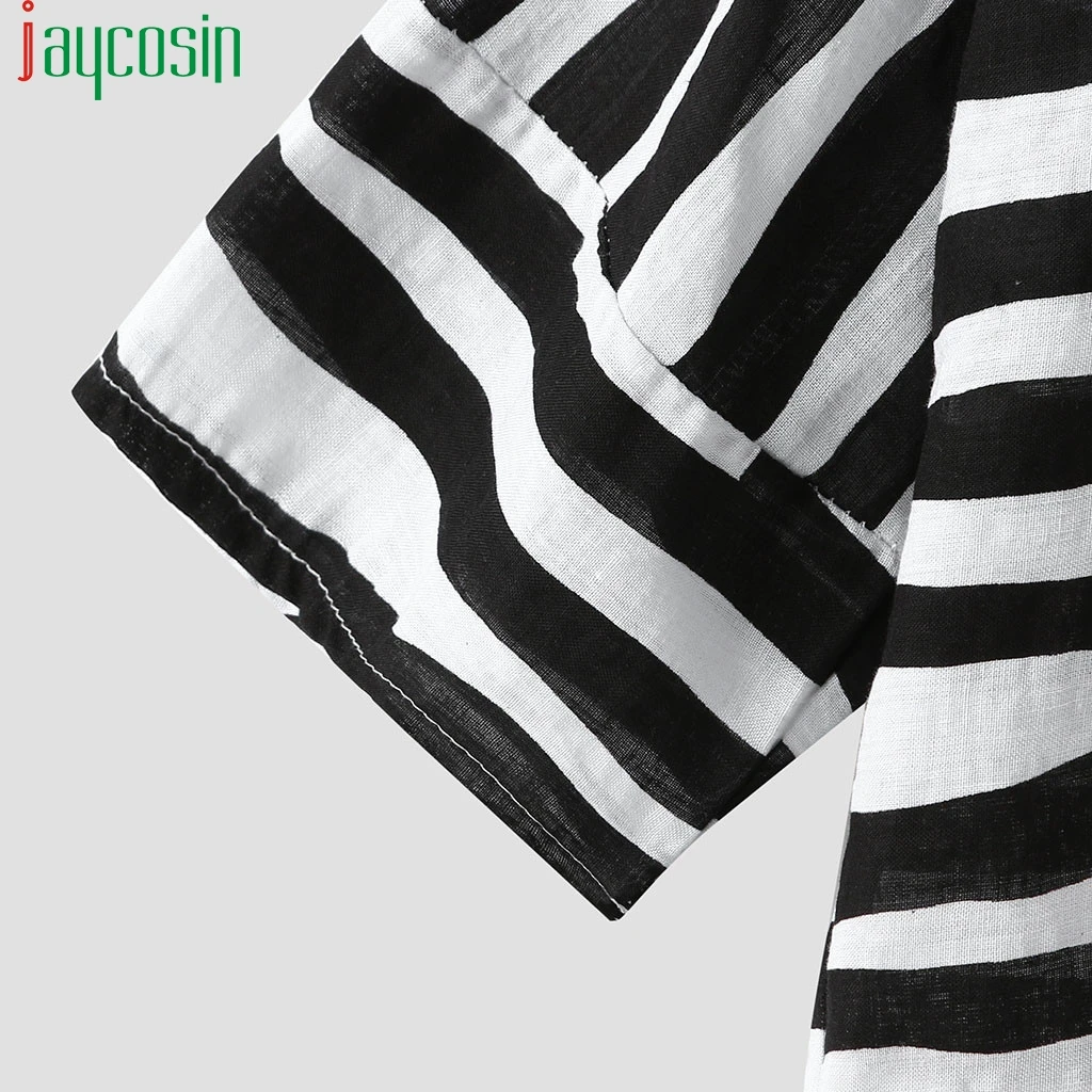 Женская футболка из льна и хлопка в полоску с коротким рукавом круглым вырезом