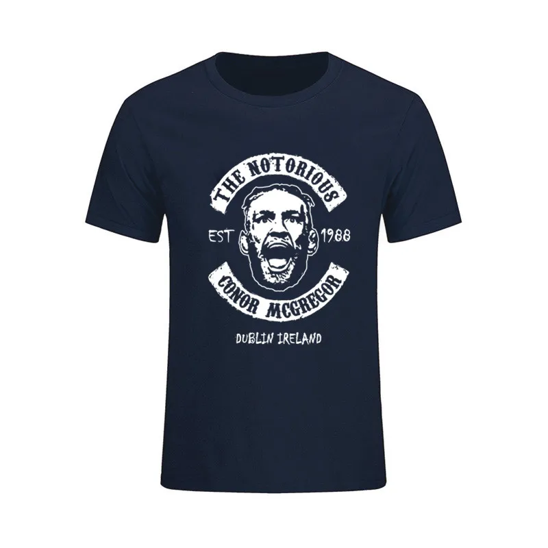 Новое поступление Dublin Ireland The Notorious Conor McGregor Мужская футболка MMA fans Hombre новинка 2017