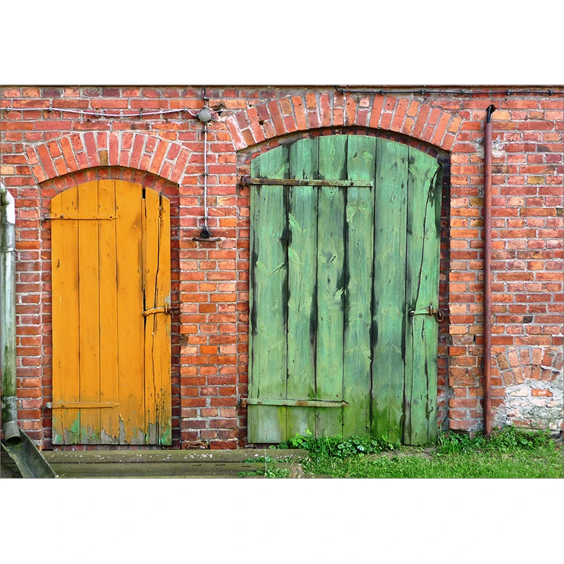 Funnytree background for photography old farm gate door brick wall backdrop photo studio photocall new | Электроника