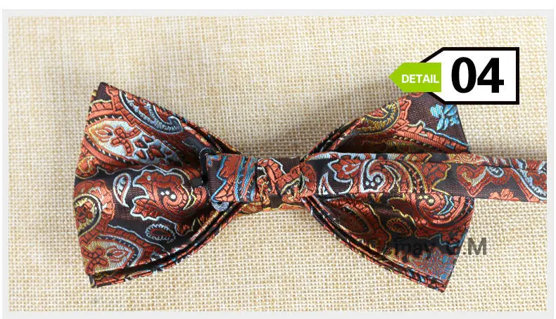 Мода кешью цветы Классический Боути для человека галстуки Регулируемая свадьба