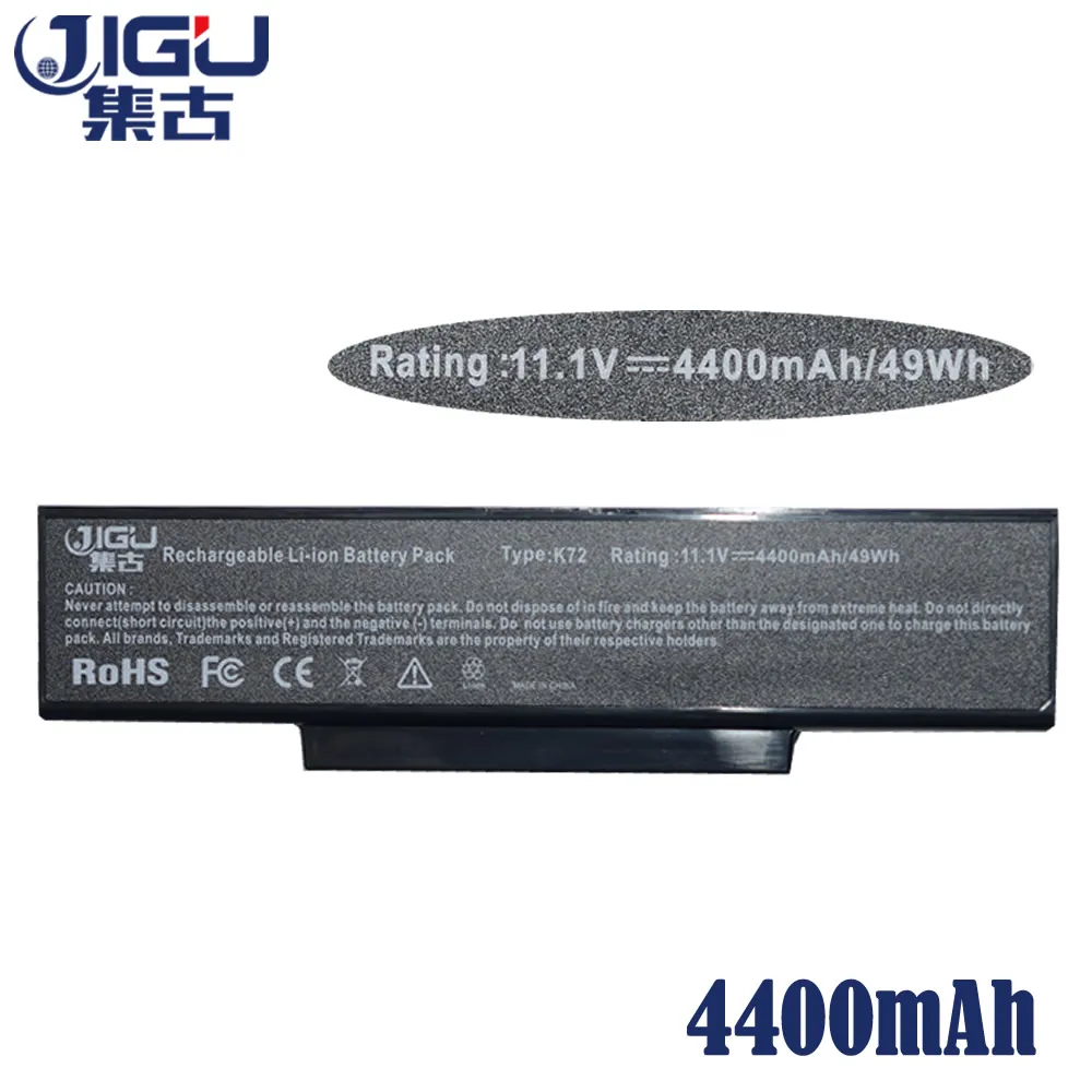 JIGU Аккумулятор для ASUS A72 N71 K73 K72 X77 A72F A72J K72J K72L K72Q K72Y N71V N73G N73Q X77J K72F K72K K72P K73E K73S N73V N71J |