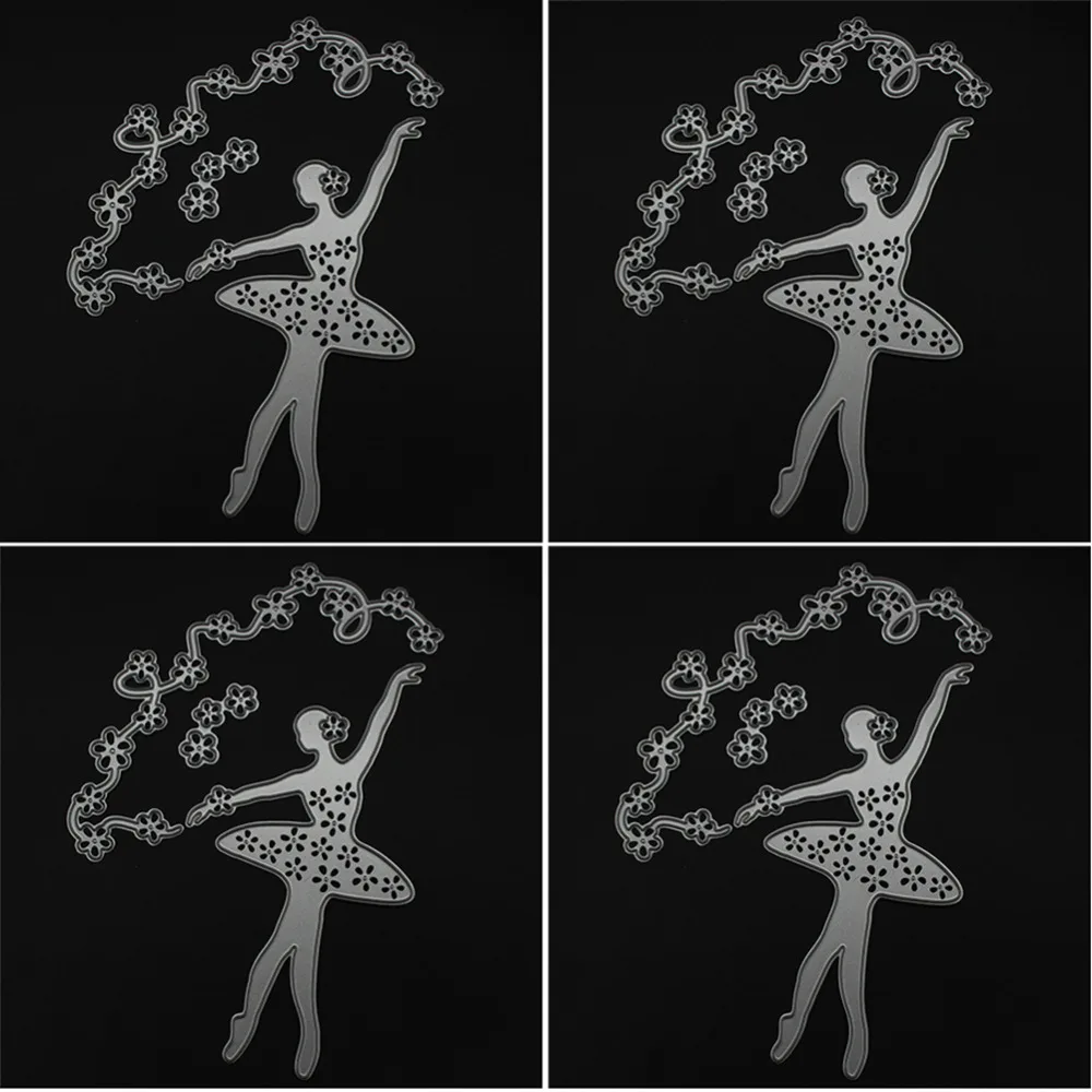 Балетная девушка металлические резные штампы для танцев леди металлический