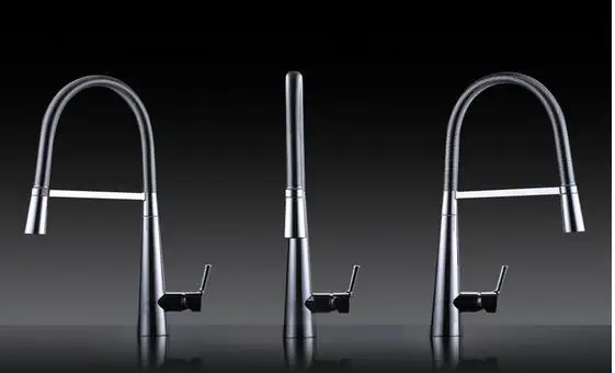 Deck Mounted Copper Chrome Kitchen Mixer Vessel Sink Faucet Spring Hot Cold Water Tapware Single Hole Lever | Дом и сад