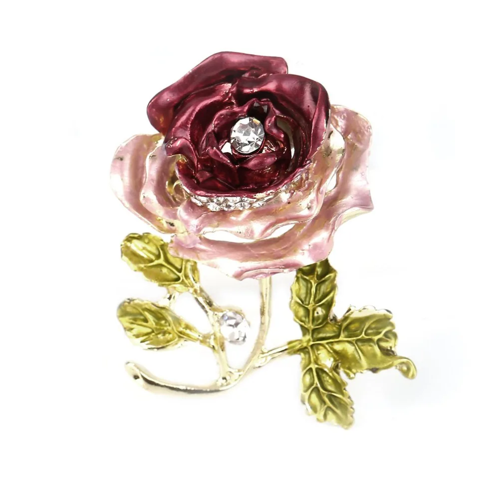 Топ Мода роскошный элегантный женский горный хрусталь Кристалл Роза цветок