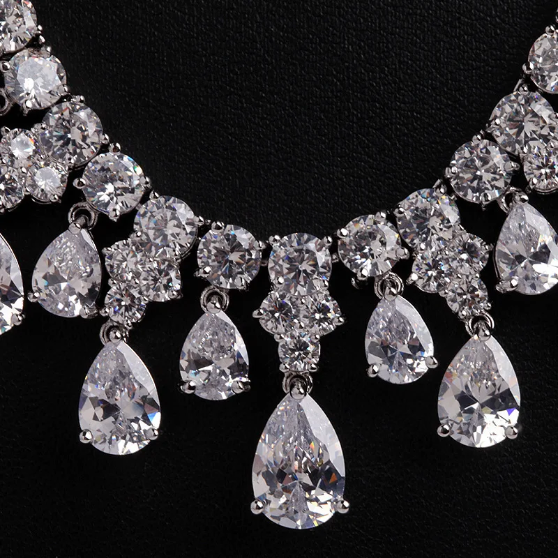 Топы LUOTEEMI модные женские красивые прозрачные каплевидные фианиты для роскошного