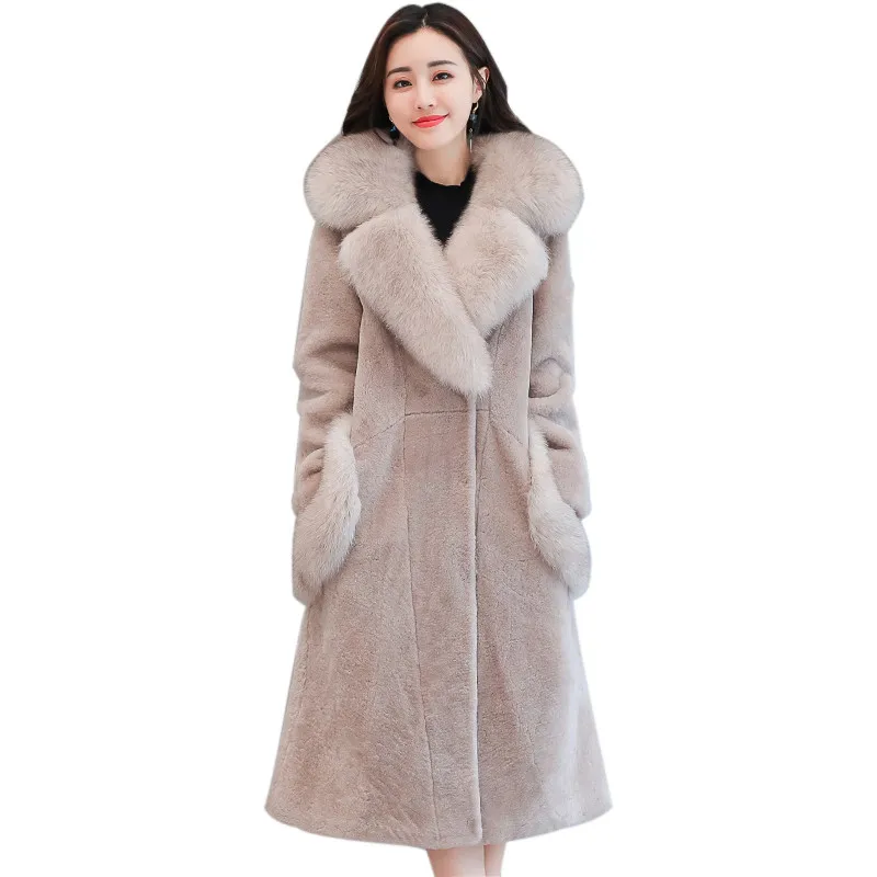Зимнее шерстяное пальто 2018 Новая Женская Овчина стриженая куртка имитация