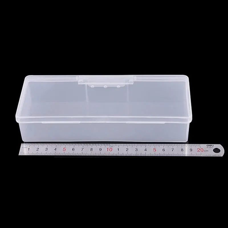 Новый прозрачный пустой ящик для хранения ногтей инструменты маникюра