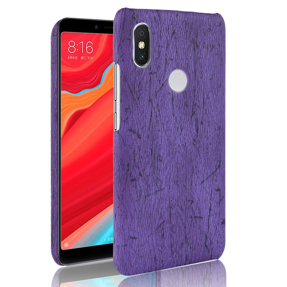 Чехол для Xiaomi Redmi Note 6 Note6 Жесткий ПК + искусственная кожа Ретро стиль деревянный