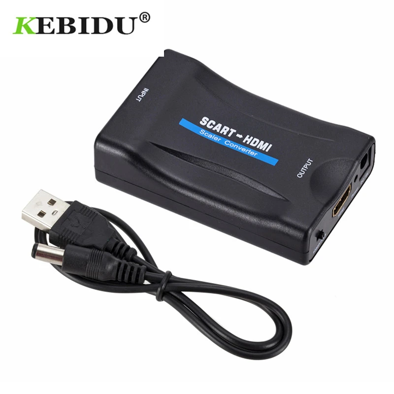 Адаптер kebidu SCART на HDMI совместимый с 1080P видео аудио высококлассный