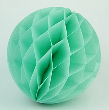 Упаковка из 6 мятно зеленый мяч с бумажными сотами фонарь на крестины детский душ День рождения Свадебные