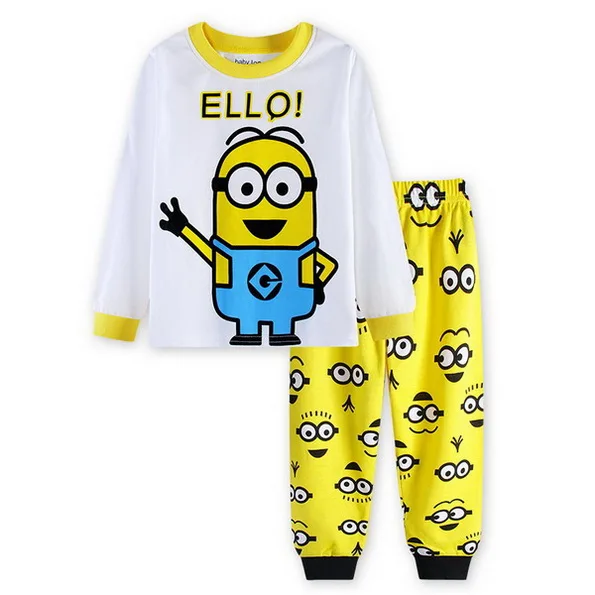 Милые детские пижамные комплекты Детский костюм для сна футболки с рукавами + - Фото №1