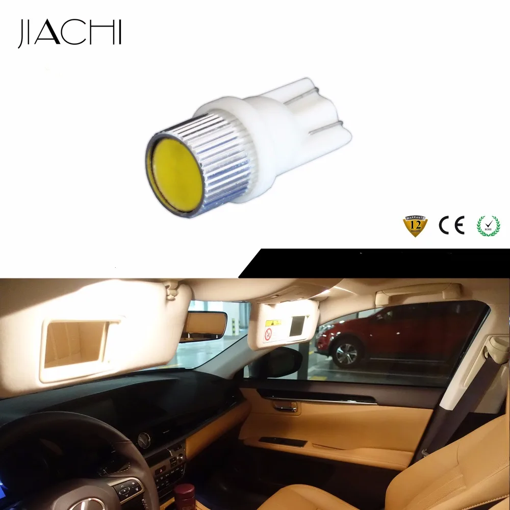JIACHI 10 шт./лот T10 пинбол светодиодные лампы 2825 W5W 5W5 194 168 1W Высокая Мощность LED авто