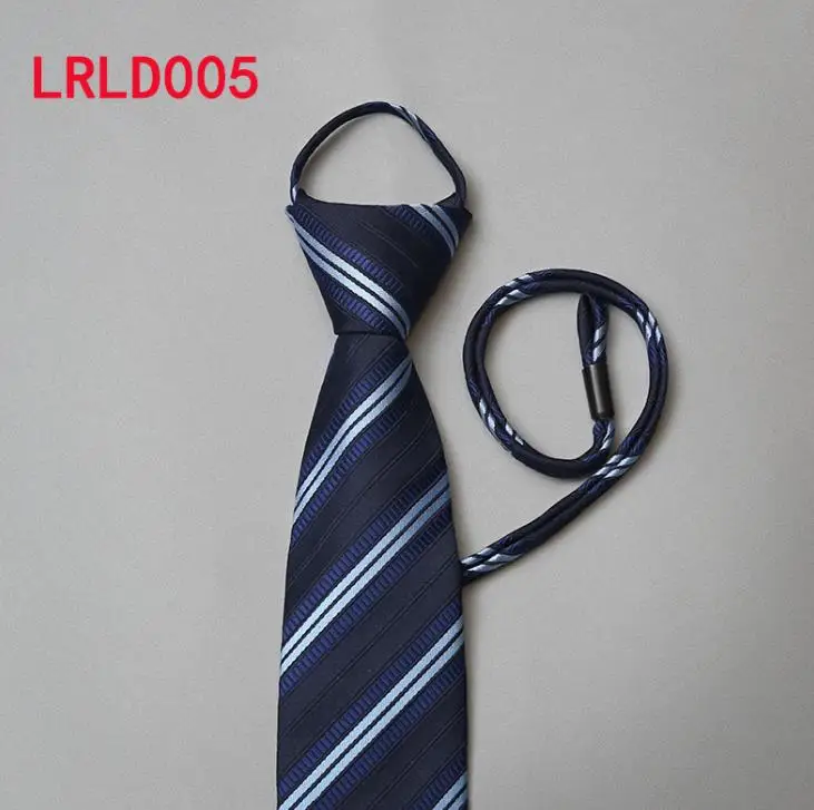 LRLD005 Полосатый шнурок Галстуки 7 см Шелковый мужской галстук легко тянет Tiecord Галстук окрашенный пряжей жаккардовые галстуки свадебное торжество деловая встреча - Цвет: LRLD005