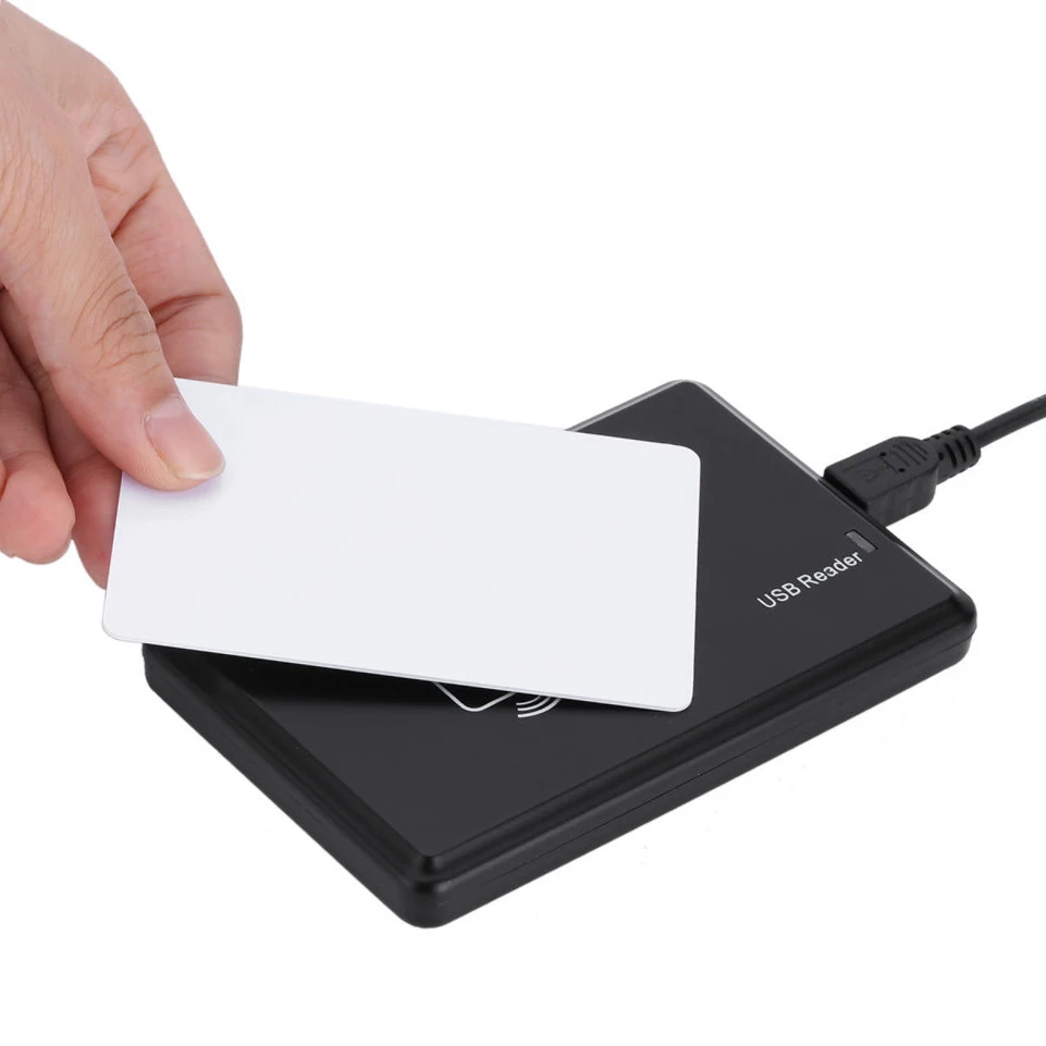 Черный USB датчик приближения 125 кГц и 13 56 МГц смарт считыватель карт rfid NFC для