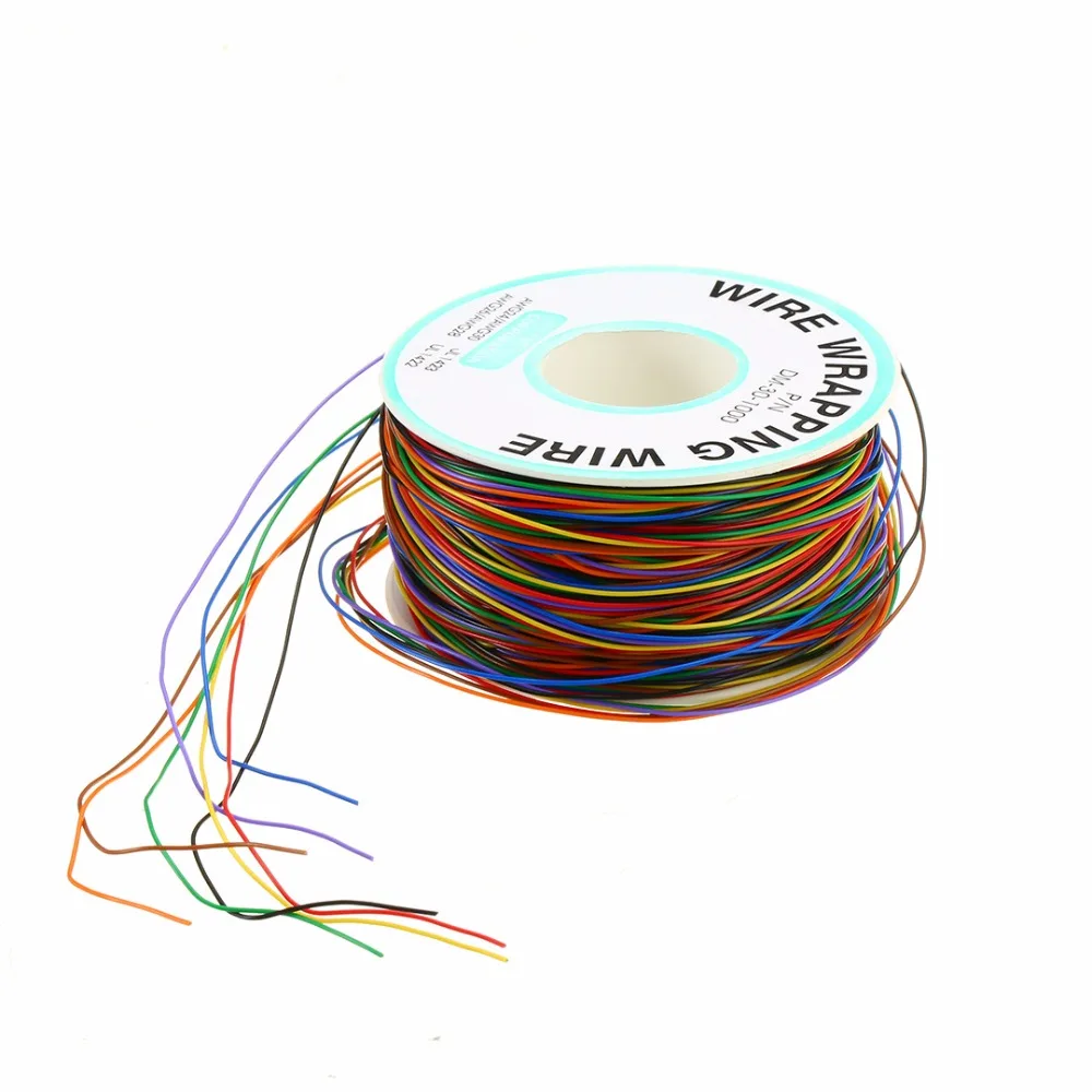 30 AWG Обёрточная бумага пинг провода 0 25 мм Луженая Медь 8-Цветной обмотка изоляция