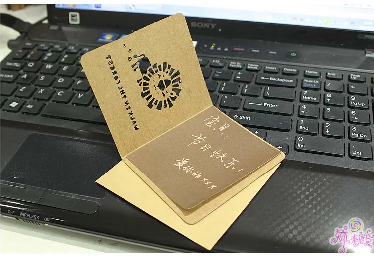 Бесплатная доставка! 1 партия = 45 шт.! Маленькие открытки-поздравительные открытки