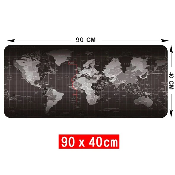 400X900X2mm Очень большой коврик для мыши, карта старого мира, игровой коврик для мыши, Противоскользящий коврик для игровой мыши из натурального каучука с запирающим краем - Цвет: 400X900X2mm