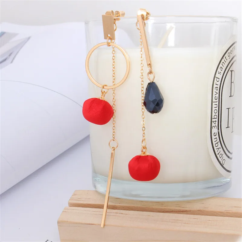 Модные длинные серьги с кисточками для женщин уникальные круглые асимметричные