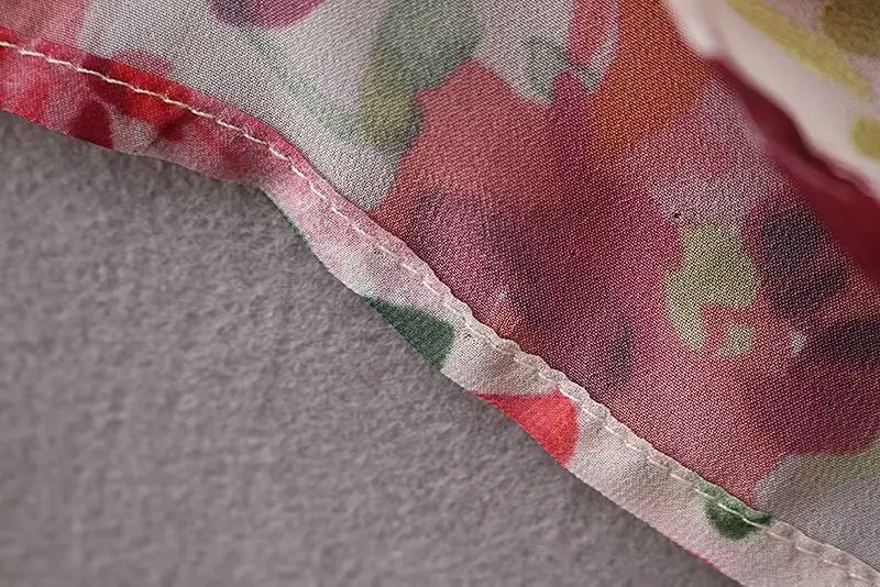 2018 fashion new chiffon printing high waist thin zipper loose wide leg pants | Женская одежда