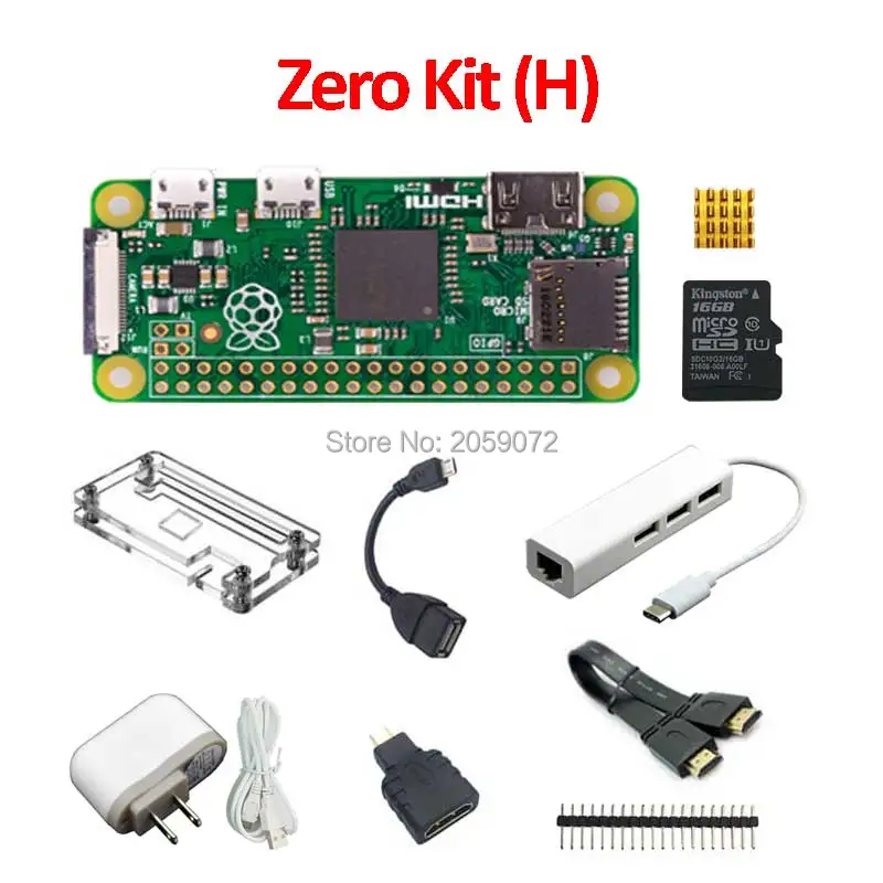 Raspberry Pi zero W Pi0 Плата case GPIO Pin радиаторы 16g sd-карта от 1 до 3 USB Hub power HDMI кабель |