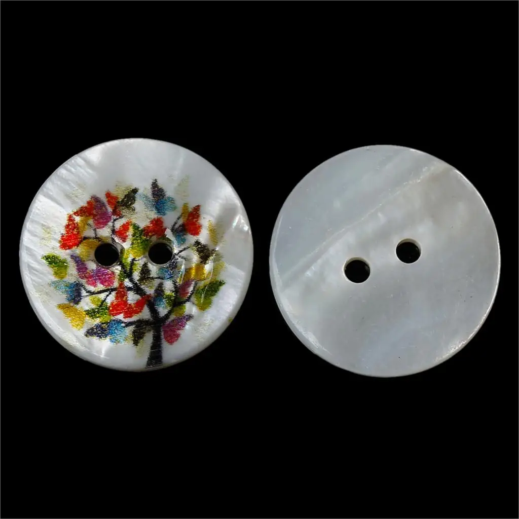 DoreenBeads Shell швейные пуговицы для скрапбукинга Круглые разноцветные 2 отверстия