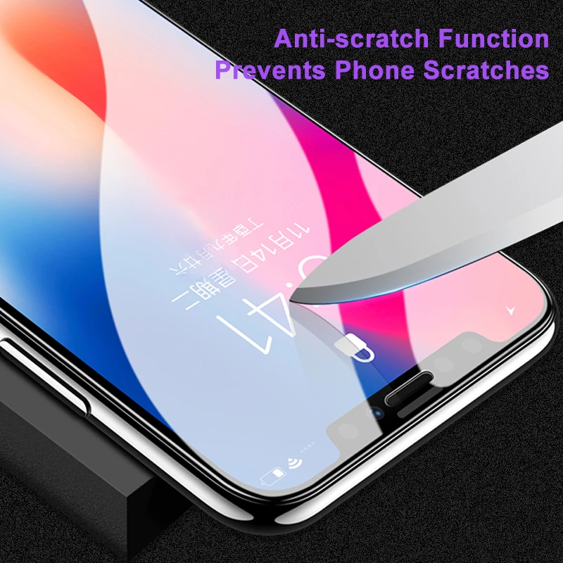 Для iPhone X XS полное покрытие закаленное стекло для защита от синего света защитная