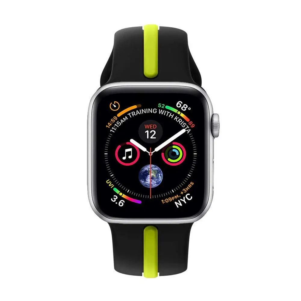 Мягкий силиконовый спортивный ремешок для Apple Watch 38 мм 42 мм 40 мм 44 мм серия 5 4 браслет pulseira Sport loop Band для iWatch 3 2 1