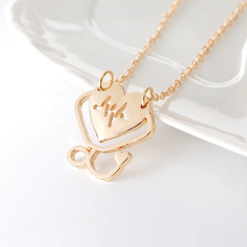 Colsen Новинка 2017 года Творческий ЭКГ стетоскоп ожерелье личности полые хороший