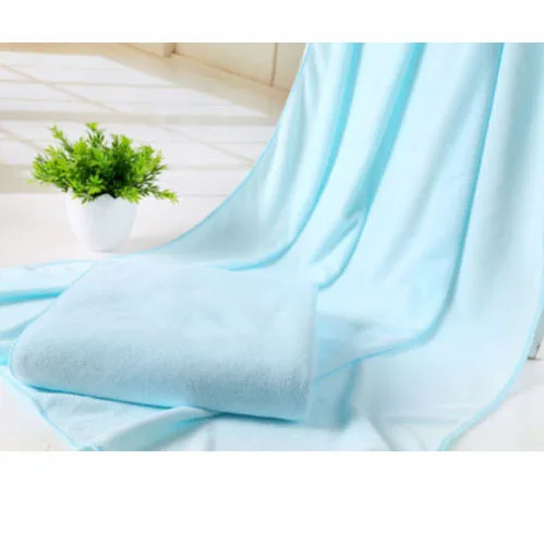Light Blue 70x140 см из микрофибры, абсорбирующее банное полотенце для путешествий, пляжное полотенце из волокна, сушильное полотенце для душа - Цвет: Light Blue