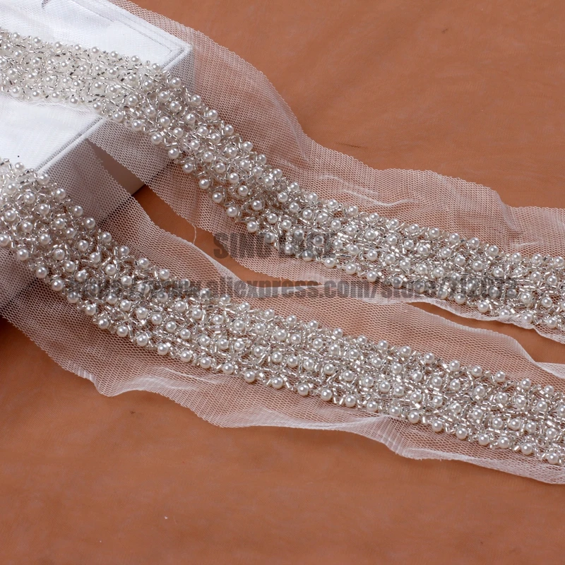 La Belleza Off white silver handmade lace trim 1cm-3cm width wholesale SNT170802-4