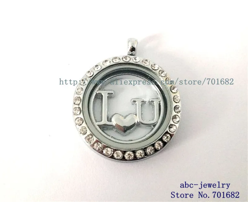 wholesales 10pcs I love U 22mm floating plate fit 30mm Floating Charm Locket zinc alloy as mom Dad friend sister grandma gift | Украшения и